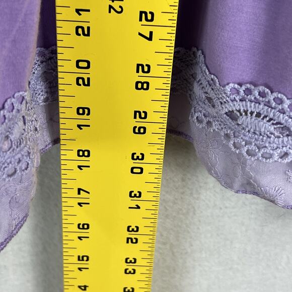 Pol Kimono Cardigan Women's L Purple Boho Lace Embroidered Color Block - Picture 6 of 7